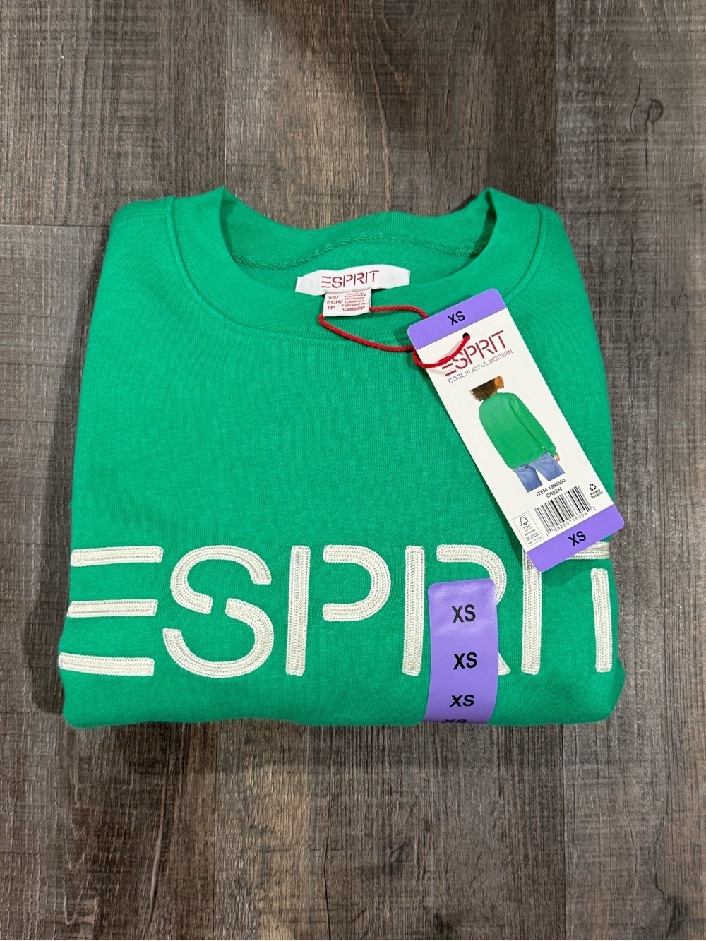 Esprit Women’s Green Logo Crewneck Sweater